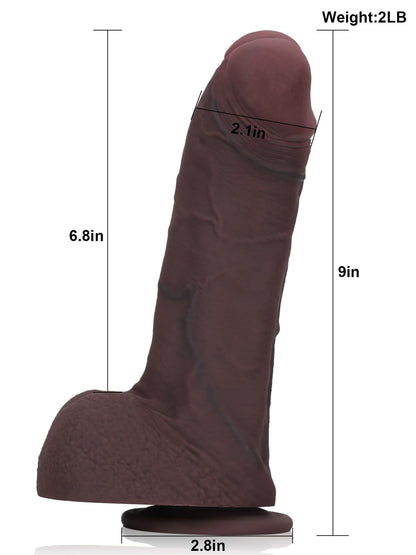 Londo Real Feel Thick Realistic Black Cock Dildo- 9*2.1 Inch