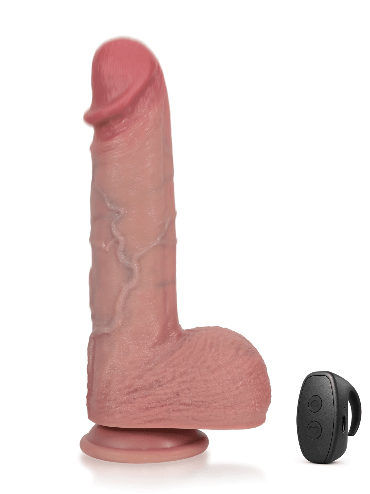 Nolan 9.8" x 2" Realistic Thrusting Dildo with Deep Ridge & Raised Veins-1