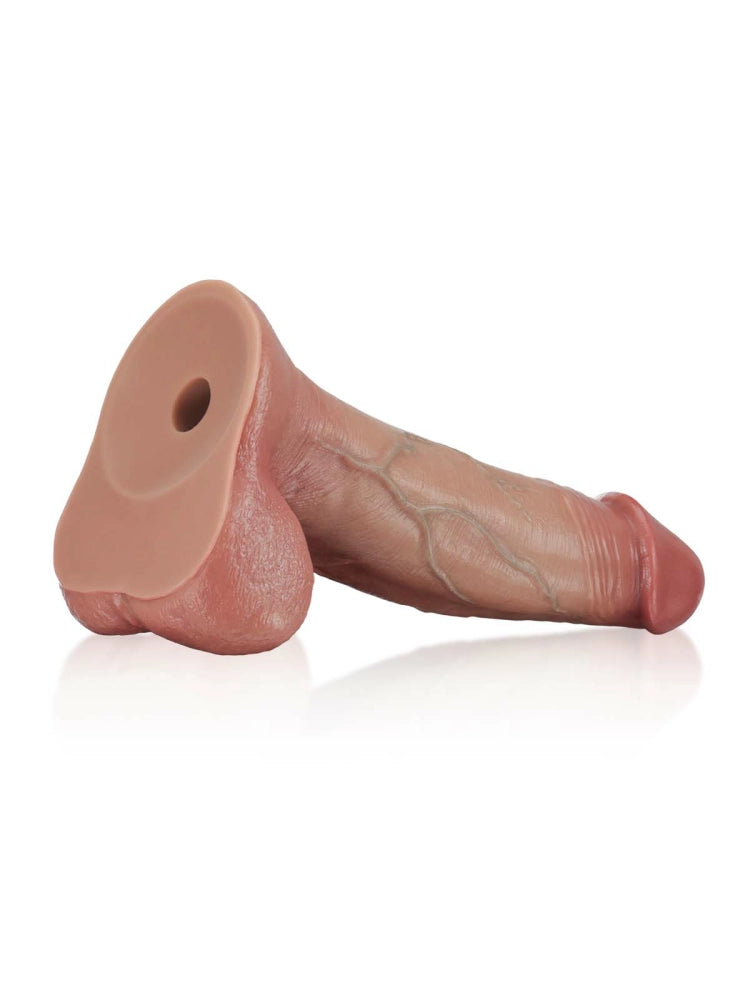 Raptor 10.8" x 2.6" Textured Sliding Skin Dildo with Vac U Lock