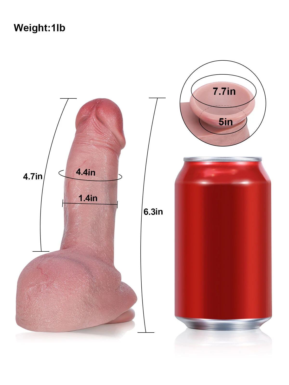 Magnolia 4.7" x 1.4" Compact Realistic Dildo Designed for Beginners