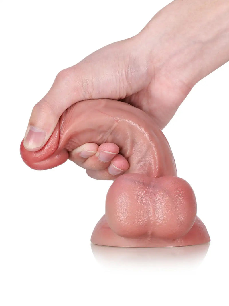 Ryan 6.7" x 1.5" Beginner Realistic Dildo with Swinging Balls & Strong Suction-3