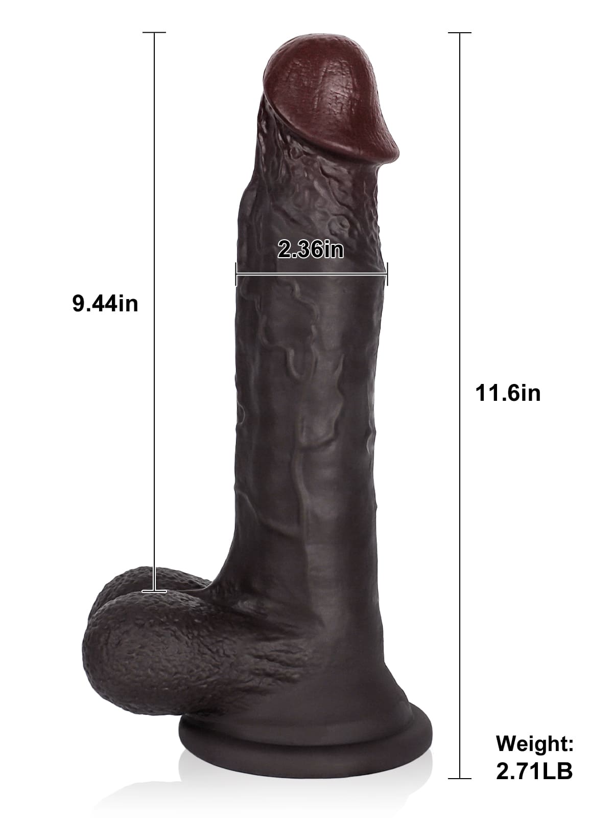 Rolando BBC Thick Dildo Huge Life Like Dildo - 11*2.3 Inch