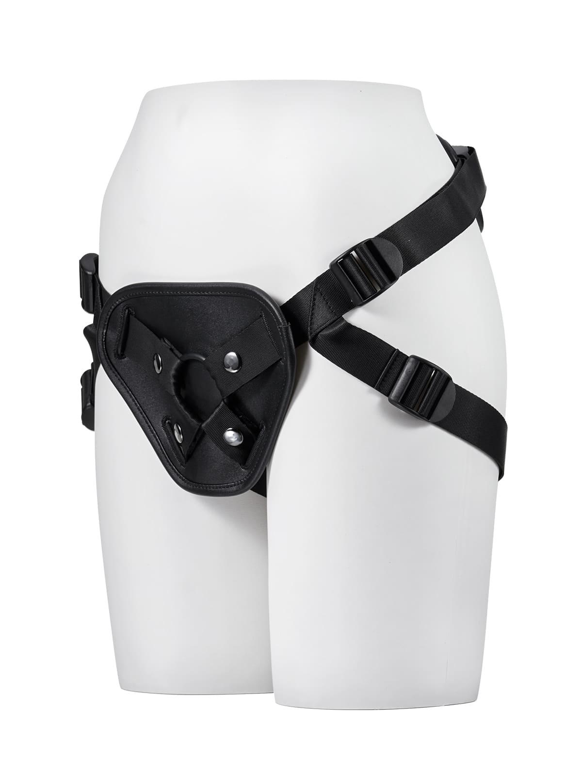 Luxury Strap TPE + PU Leather O-Rings Strap On