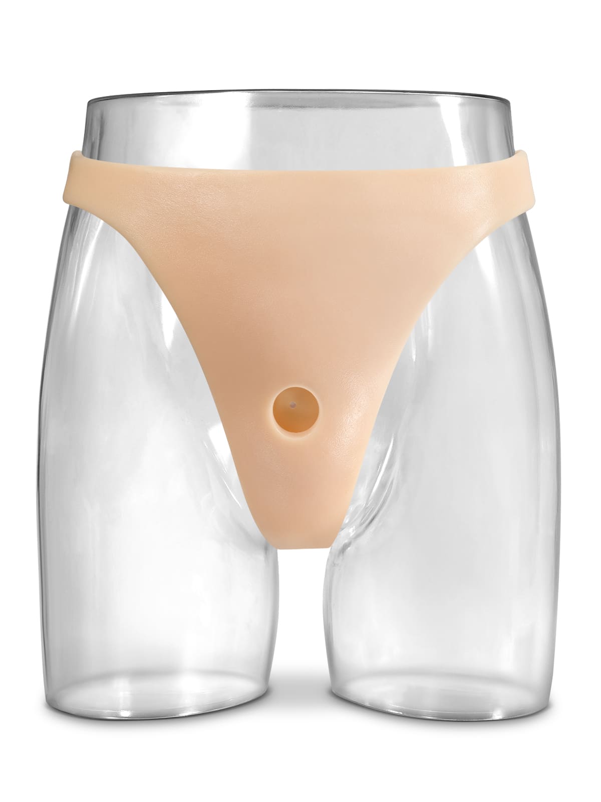 Silicone strap-on with vibrating anal dildo For Suction Cup Dildo (Replaceable dildo not included)