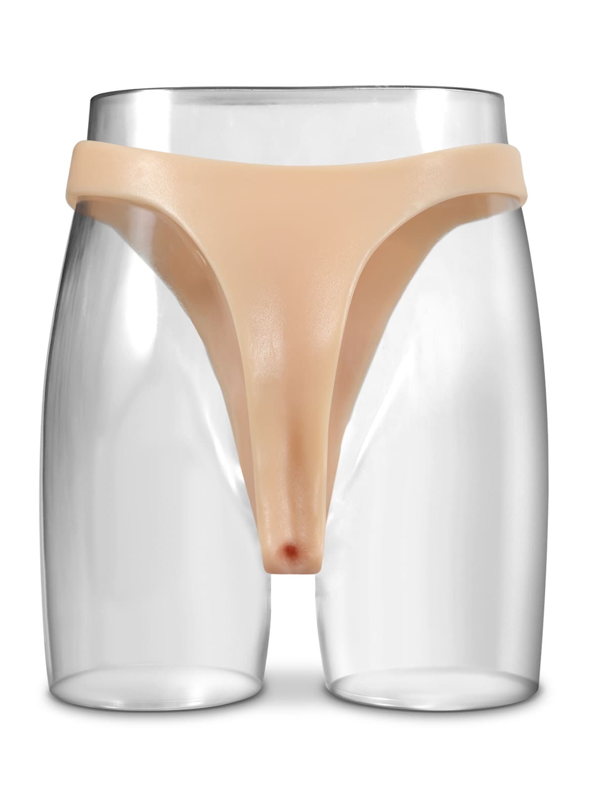 Silicone strap-on with vibrating anal dildo For Suction Cup Dildo (Replaceable dildo not included)