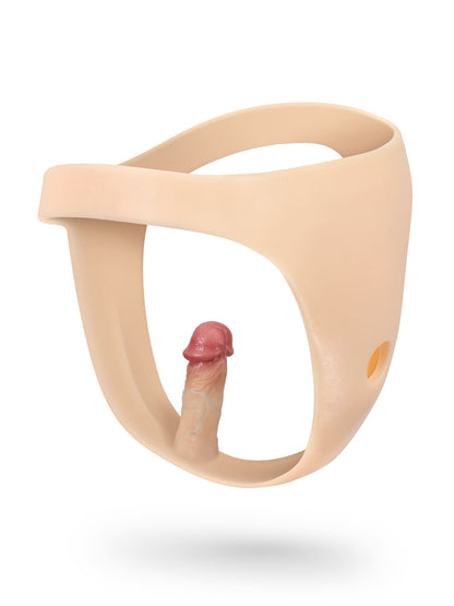 Silicone strap-on with vibrating anal dildo For Suction Cup Dildo (Replaceable dildo not included)