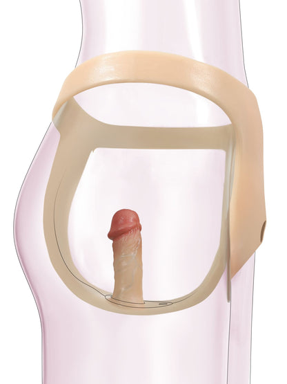 Silicone strap-on with vibrating anal dildo For Suction Cup Dildo (Replaceable dildo not included)