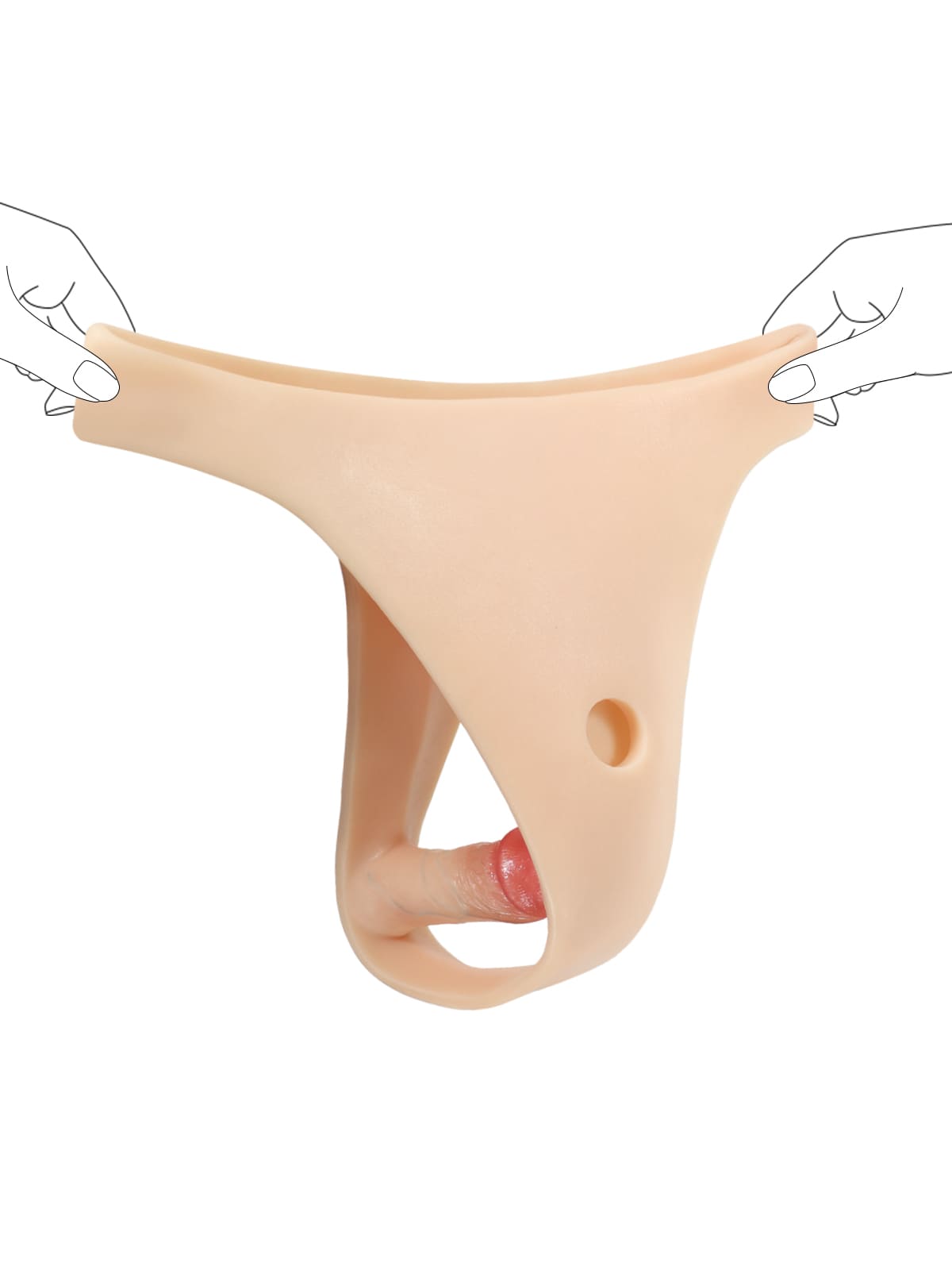 Silicone strap-on with vibrating anal dildo For Suction Cup Dildo (Replaceable dildo not included)