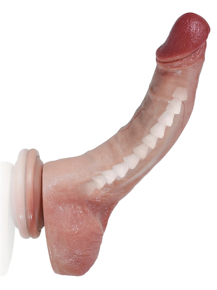 Sam 7.9" x 1.5" Soft Flexible Silicone Medium Dildo Featuring Keel