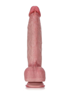 Shane 9.8" x 2" Smooth Bendable Realistic Dildo with Tapered Head & Suction Base-4