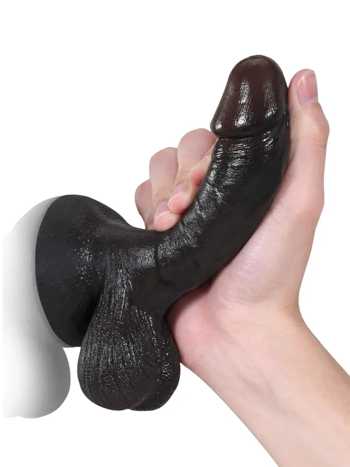 Smith 6.1" x 1.3" Petite Realistic Dildo with Wide Head & Hanging Balls-11
