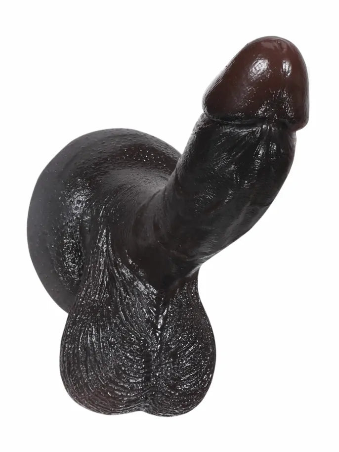 Smith 6.1" x 1.3" Petite Realistic Dildo with Wide Head & Hanging Balls-6