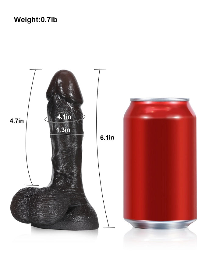 Smith 6.1" x 1.3" Petite Realistic Dildo with Wide Head & Hanging Balls-2