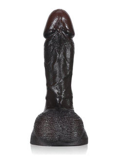 Smith 6.1" x 1.3" Petite Realistic Dildo with Wide Head & Hanging Balls-3