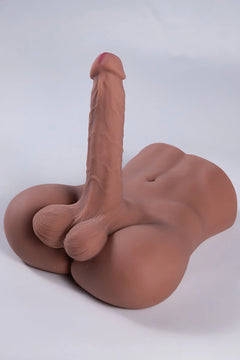 Theo 7.9LB Compact Brown Male Sex Torso with 7" Bendable Realistic Dildo-3