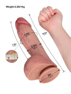 Wesley 10.6" x 2.3" Thick Middle Realistic Thrusting Dildo with Bold Veins-2