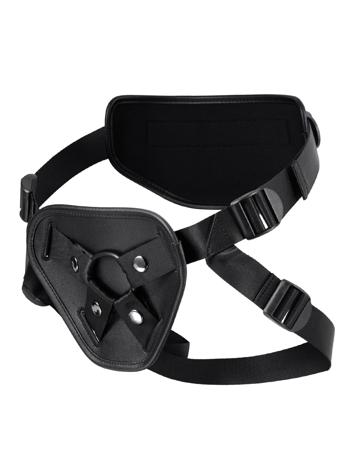 Arlington adjustable strap-on harness in black with O-ring