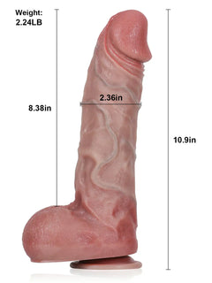 Bryce thick dildo with 2.36 inch diameter and 7.4 inch girth