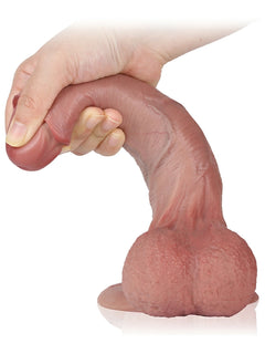 Slim uncut dildo designed for comfortable handling and positioning