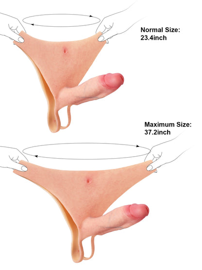 Mesa 7.8" x 2" Wearable Hollow Strap-On Sleeve for ED Support