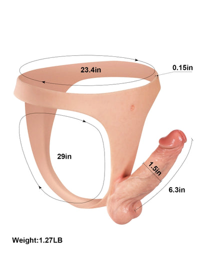 GuardX Slim Strap-On Dildo for Realistic Wear