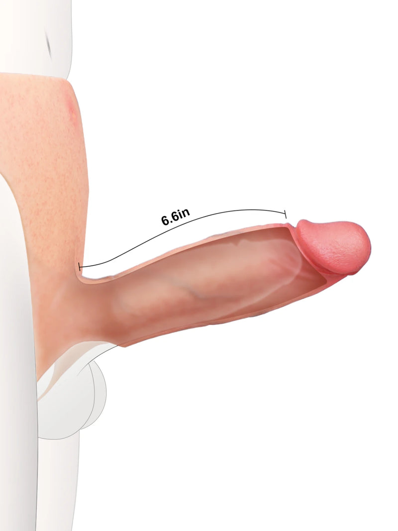 Mesa 7.8" x 2" Wearable Hollow Strap-On Sleeve for ED Support-12