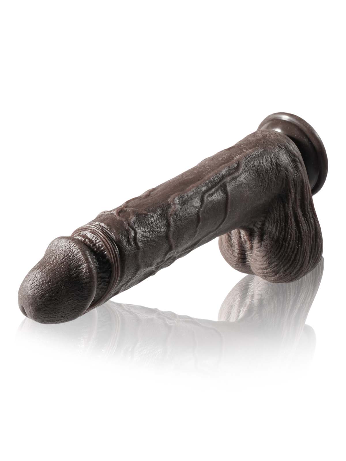 Noah 10 inch black remote thrusting dildo with strong suction base