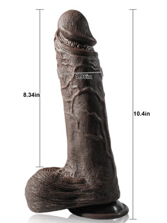 Noah 10 x 1.9 inch black dildo size chart
