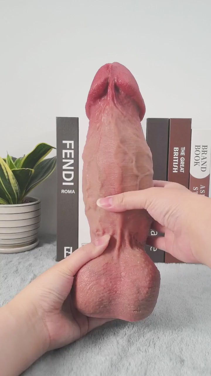 Sierra 10.8" x 3.2" Extra-Thick Realistic Silicone Dildo with Texture-2