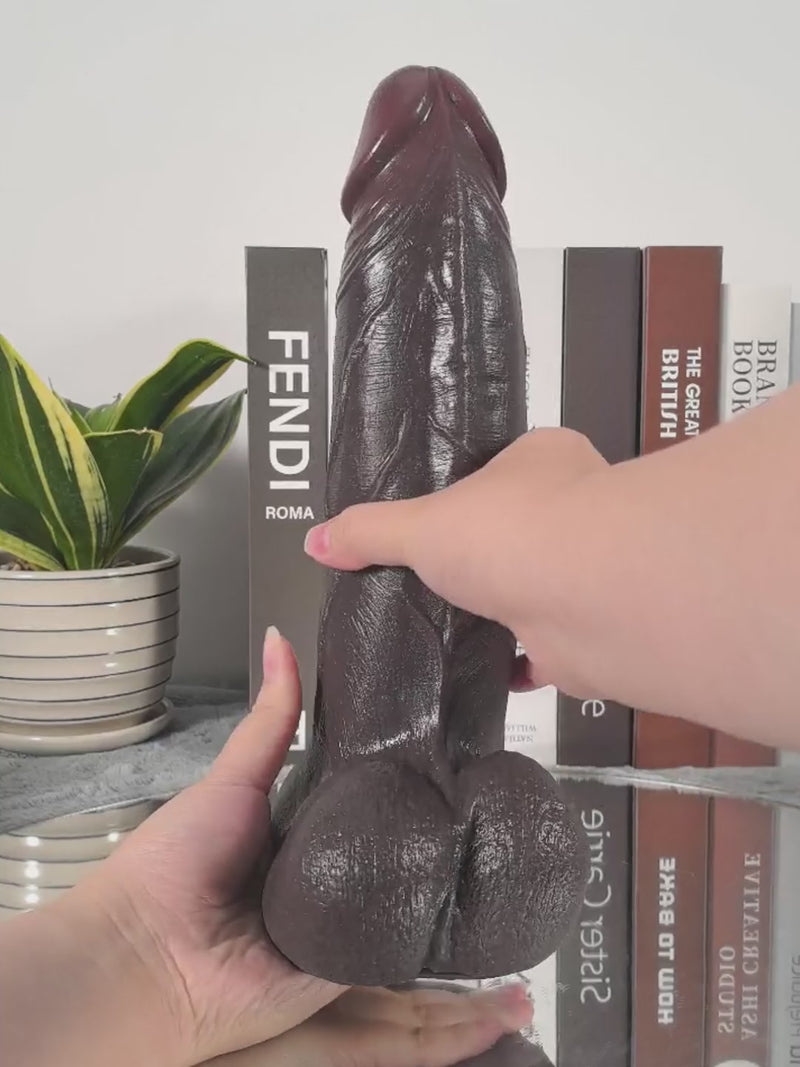 Demo video of the Carter black sliding skin dildo set