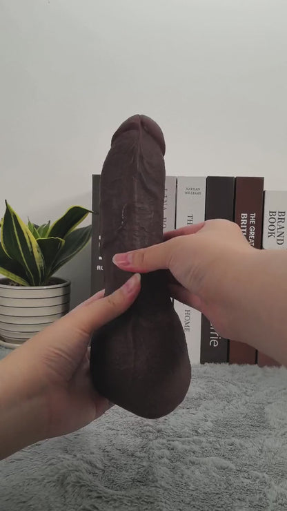 Morris A "big" Win Misses loves it! Black Dildo- 7.7*2Inch