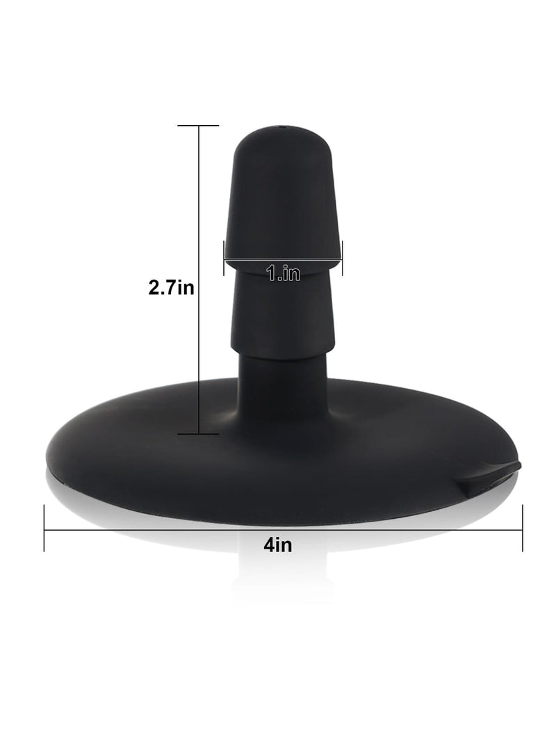 Detail of the strong suction cup base for the sliding skin dildo